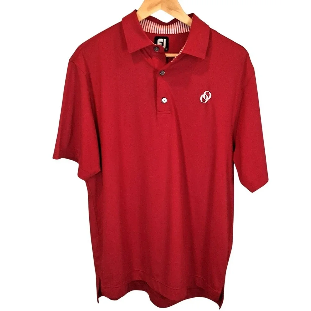 FootJoy‎ Red Performance Golf Polo Medium Athletic Country Club Golfcore Shirt